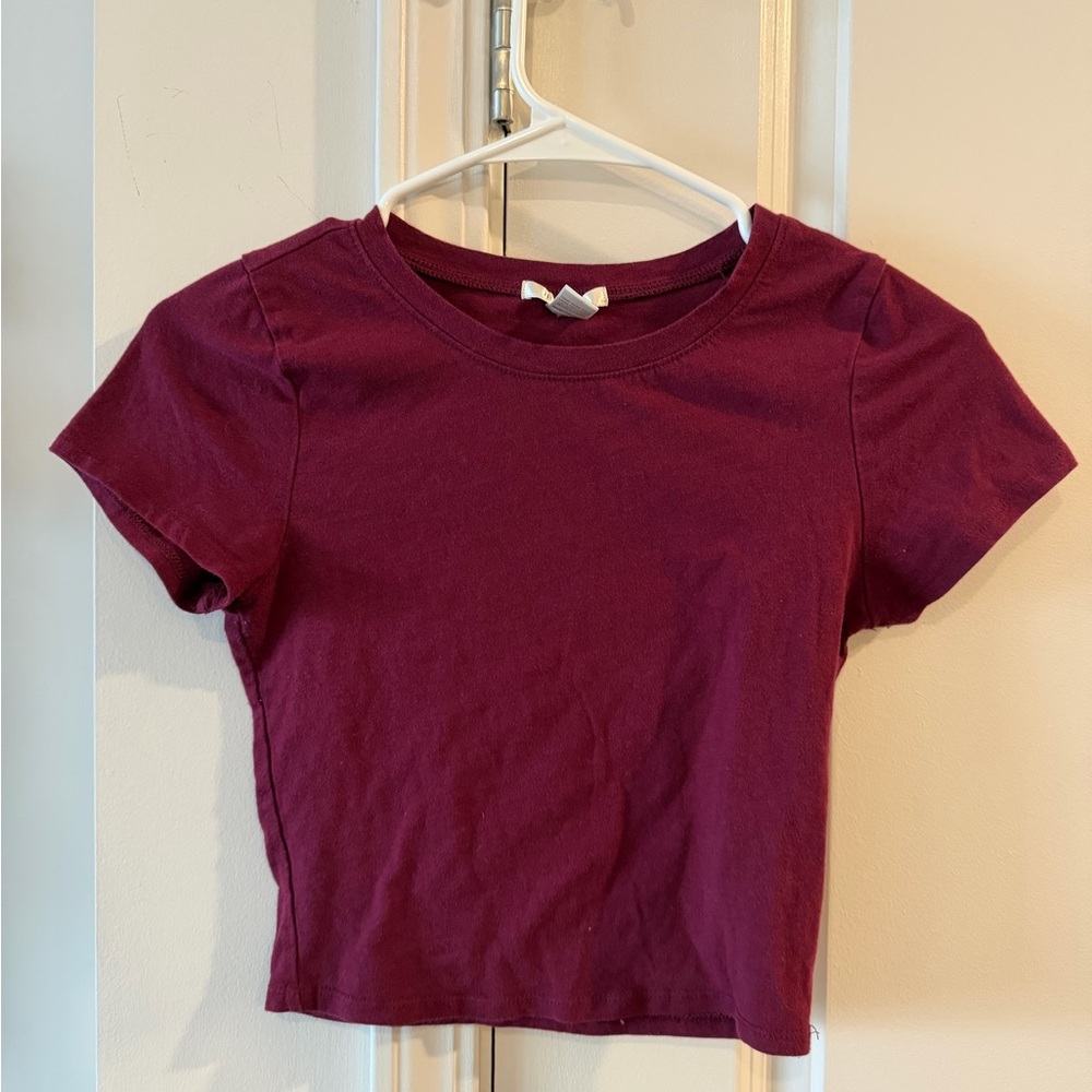 Maroon Cropped Top